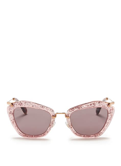 miu miu pink cloud sunglasses|miu miu sunglasses cat eye.